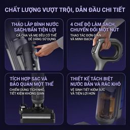 Máy lau nhà + hút bụi thông minh INXNI Z3 NEO (quốc tế), tự giặt giẻ & diệt kh…