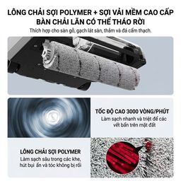 Máy hút bụi & lau nhà cầm tay thông minh Skyworth H3 Plus, tự giặt giẻ, lau 15…