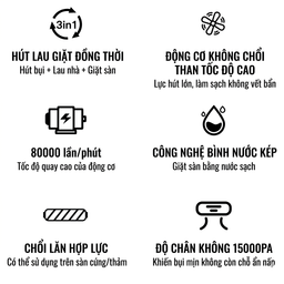 Máy hút bụi & lau nhà cầm tay thông minh Skyworth H5