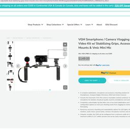 Bộ thiết bị hỗ trợ quay video và ghi âm chuyên nghiệp Saramonic VGM dành cho m…