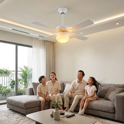 Quạt trần LAVALUX 42 inch, 4 cánh quạt, tích hợp đèn chiếu sáng