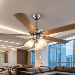 Quạt trần đèn 5 cánh LAVALUX, cỡ lớn 52”, 3 bóng đèn