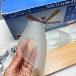 Quạt trần đèn 5 cánh LAVALUX, cỡ lớn 52”, 3 bóng đèn