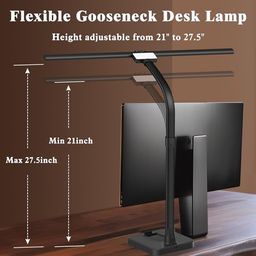 Đèn đọc sách TD01, đèn bàn hai đầu ( Hàng Amazon ) MÀU TRẮNG