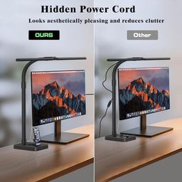 Đèn đọc sách TD01, đèn bàn hai đầu ( Hàng Amazon ) MÀU TRẮNG