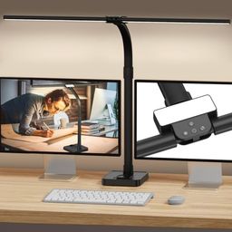 Đèn đọc sách TD01, đèn bàn hai đầu ( Hàng Amazon ) MÀU TRẮNG