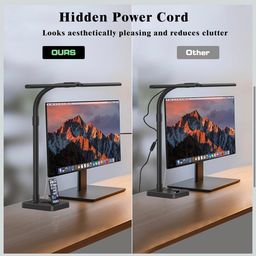 Đèn đọc sách TD01, đèn bàn hai đầu ( Hàng Amazon ) MÀU TRẮNG