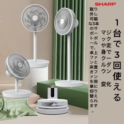 Quạt cây AI thông minh SHARP PJ‑CD202B, 15 cánh, công suất 40W, Remote, tạo ion