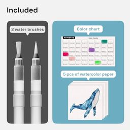 Bộ 48 bút màu nước ARTISTRO 48 Watercolor Brush Pens ( Mỹ)