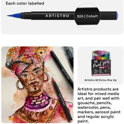 Bộ 48 bút màu nước ARTISTRO 48 Watercolor Brush Pens ( Mỹ)