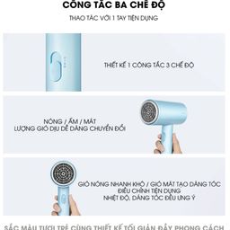Máy sấy tóc Xiaomi SMATE SH-1802 bổ sung ion âm