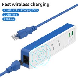 Ổ điện đa năng Sharoher ( Amazon Mỹ ) 2 cổng AC 220v + 2 cổng C sạc 20W+ 2 USB…