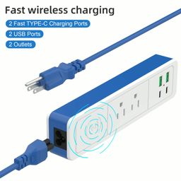 Ổ điện đa năng Sharoher ( Amazon Mỹ ) 2 cổng AC 220v + 2 cổng C sạc 20W+ 2 USB…