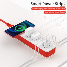 Ổ điện đa năng Sharoher ( Amazon Mỹ ) 2 cổng AC 220v + 2 cổng C sạc 20W+ 2 USB…