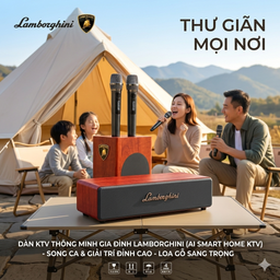 Loa Karaoke AI Lamborghini Topi M9 - kèm 2 mic, công suất 60W, chạy Android