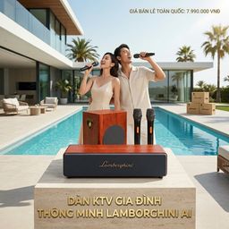 Loa Karaoke AI Lamborghini Topi M9 - kèm 2 mic, công suất 60W, chạy Android