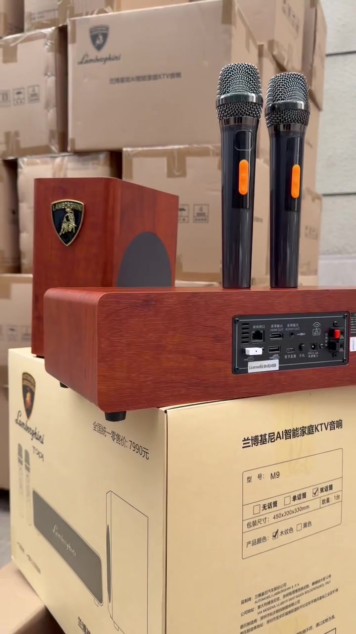Loa Karaoke AI Lamborghini Topi M9 - kèm 2 mic, công suất 60W, chạy Android thực tế Loa Karaoke AI Lamborghini Topi M9 - kèm 2 mic, công suất 60W, chạy Android - Góc chụp chi tiết thực tế 5