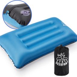 {Order giao 5/5} Gối hơi du lịch tự bơm ( cho cắm trại, văn phòng) hãng DEERFAMY ( Amazon Mỹ)