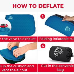Nệm ngồi tự bơm hơi DEERFAMY ( Amazon Mỹ ) - 00501BL