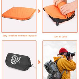 Nệm ngồi tự bơm hơi DEERFAMY ( Amazon Mỹ ) - 00501BL