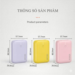 Pin dự phòng MOVESPEED 10.000mAh sạc nhanh 22.5W, ko kèm cáp, random màu