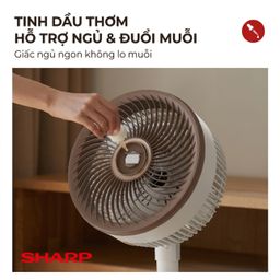 Quạt cây đa năng chính hãng SHARP PJ-CD300A, công suất 40W, tăng giảm chiều ca…
