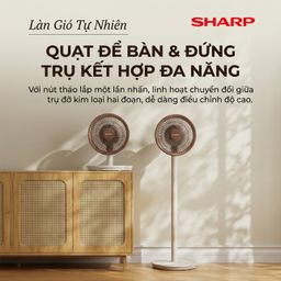 {Order giao 30/4} Quạt cây đối lưu đa năng SHARP PJ-CD300A, công suất 40W, tăng giảm chiều cao