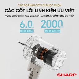 Quạt cây đa năng chính hãng SHARP PJ-CD300A, công suất 40W, tăng giảm chiều ca…