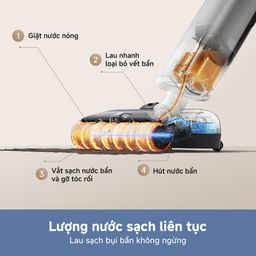 Máy hút bụi lau nhà XIAOMI Dreame Mova X40 Pro lau nước nóng 90°C, giặt & sấy…