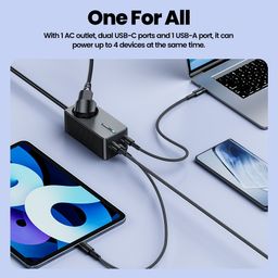 Bộ sạc nhanh 67W Toocki, 2 cổng C + 1 USB + 1 AC 220V, công suất 2500W
