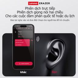 Lenovo ERAZER X8 Tai nghe dịch thuật AI, độ trễ thấp, Bluetooth 5.4