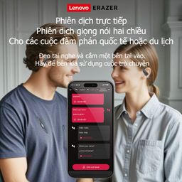 Lenovo ERAZER X8 Tai nghe dịch thuật AI, độ trễ thấp, Bluetooth 5.4