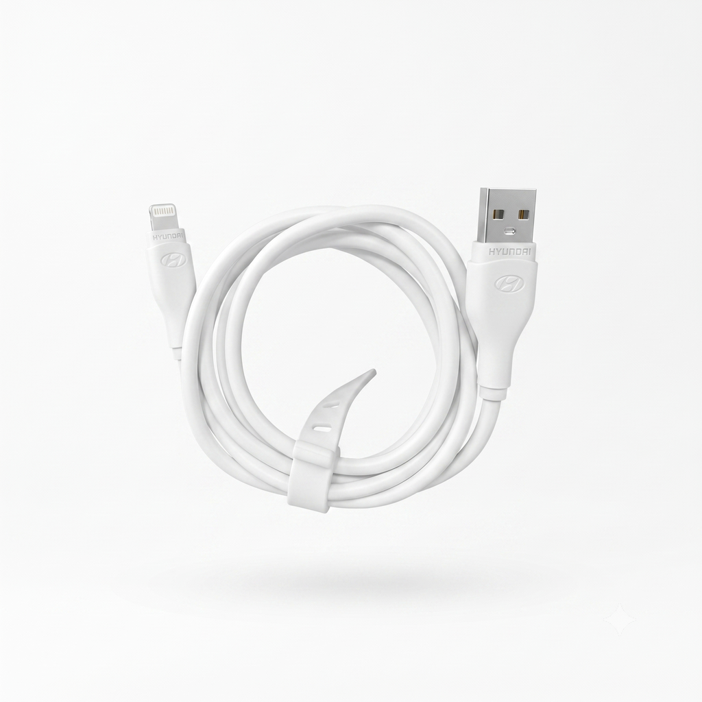 Dây cáp sạc nhanh iPhone USB - A Hyundai ( ko hộp ) chính hãng Dây cáp sạc nhanh iPhone USB - A Hyundai ( ko hộp ) - Thiết kế ngoại quan thực tế chính hãng tại Hiếu Tạp Hóa