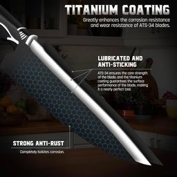 Bộ dao bếp 12 chiếc hãng HUUSK ( hàng Amazon Mỹ ) - ko gồm kéo & đế cắm dao