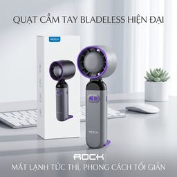 {Order giao 30/4} Quạt cầm tay Turbo ROCK LQ-217B, 100 cấp độ gió