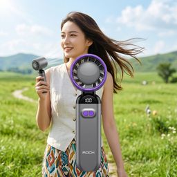 Quạt cầm tay Turbo ROCK LQ-217B, 100 cấp độ gió