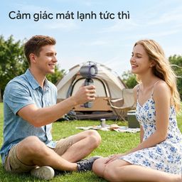 Quạt cầm tay Turbo ROCK LQ-217B, 100 cấp độ gió