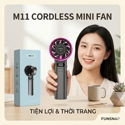 Quạt cầm tay mini FUNSNAP M11 , pin 1800mAh