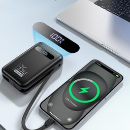 Pin dự phòng 20.000mAh EnergyQC, sạc nhanh 35w cho iPhone 17 , liền 2 dây sạc…