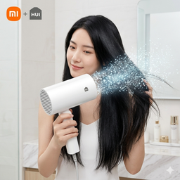 Máy sấy tóc Xiaomi Reepro HC04 phiên bản HUI, tạo ion âm, có thể gập gọn, 1500W
