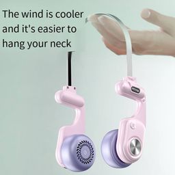 Quạt đeo cổ WEKOME WT-F26, siêu nhẹ, 5 tốc độ, gió 360 độ, gọng hợp kim