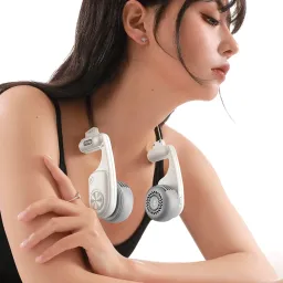 Quạt đeo cổ WEKOME WT-F26, siêu nhẹ, 5 tốc độ, gió 360 độ, gọng hợp kim
