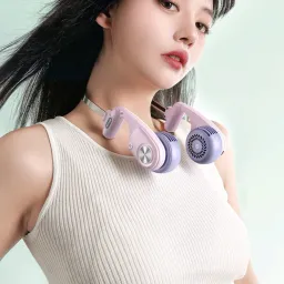 Quạt đeo cổ WEKOME WT-F26, siêu nhẹ, 5 tốc độ, gió 360 độ, gọng hợp kim