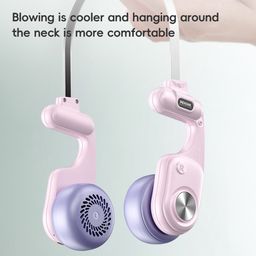 Quạt đeo cổ WEKOME WT-F26, siêu nhẹ, 5 tốc độ, gió 360 độ, gọng hợp kim