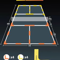 Bộ công cụ tạo sân Pickleball di động hãng DEERFAMY ( Amazon Mỹ ), kèm túi đựng