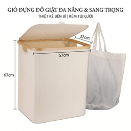 Túi đựng đồ giặt 2 ngăn YAMAGA HOME 60L - 01202CW ( hàng Amazon Mỹ )