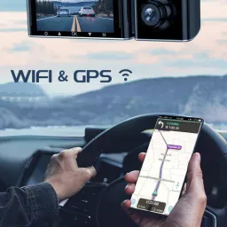 Camera hành trình Rayfoto LS05D, 3 mắt trước & trong xe, góc rộng, có GPS, tặn…