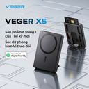 {Order giao 25/5} Pin dự phòng 5000mAh VEGER X5, có định vị Apple find my, sạc nhanh 20w & Magsafe