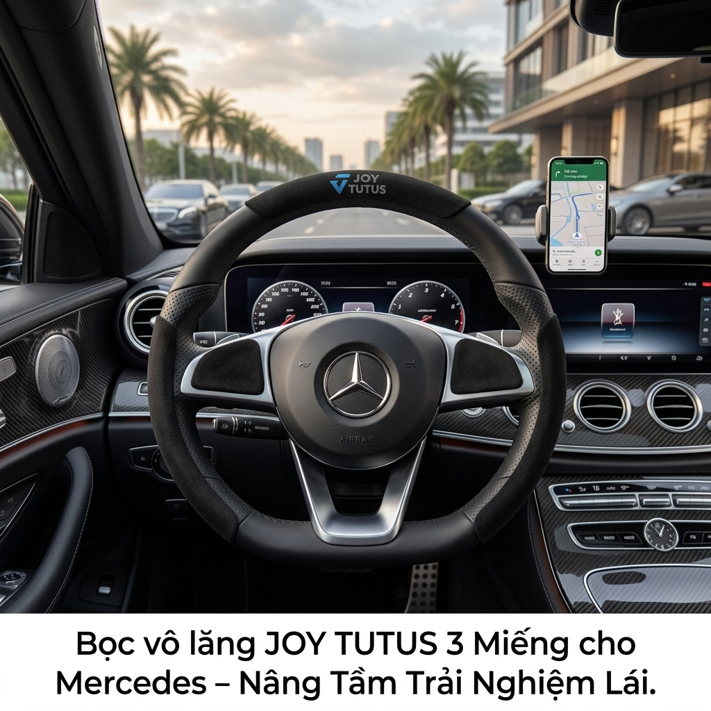 Bọc vô lăng 3 mảnh (segment steering wheel cover) thương hiệu JOY TUTUS ( màu random ) 
