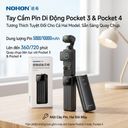 {Order giao 25/5} Tay cầm Pin Di Động 10.000mAh NOHON cho DJI Pocket 3 & Pocket 4, sạc nhanh 22.5w